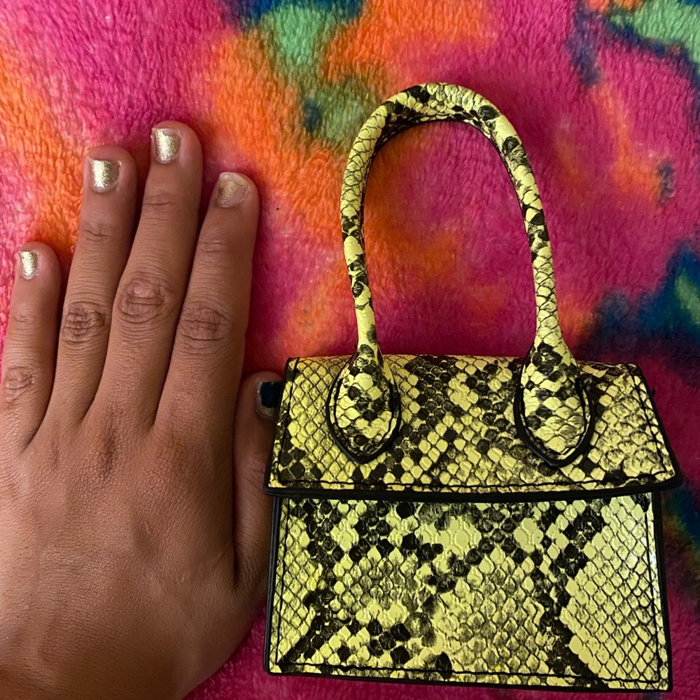 Lime green mini purse